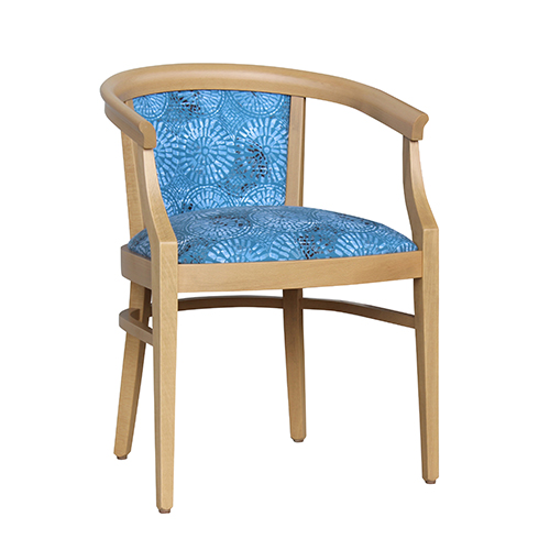 Aged Care Dining Rebecca Chair, natural, angle view
